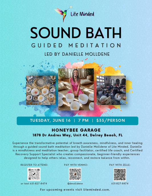 Sound Bath Session 6/16/26 at 7PM at Honeybee Garage in Delray Beach